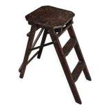 Old wooden stepladder library steps decorative foldable