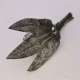 Silver bronze hand candle holder XIXth