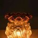 Vintage table lamp in Swedish coloured glass, glass table lamp.