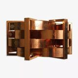 Copper pendant light by Werner Schou for Coronell Electro, Denmark, 1969.