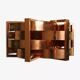 Copper pendant light by Werner Schou for Coronell Electro, Denmark, 1969.