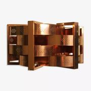 Copper pendant light by Werner Schou for Coronell Electro, Denmark, 1969.