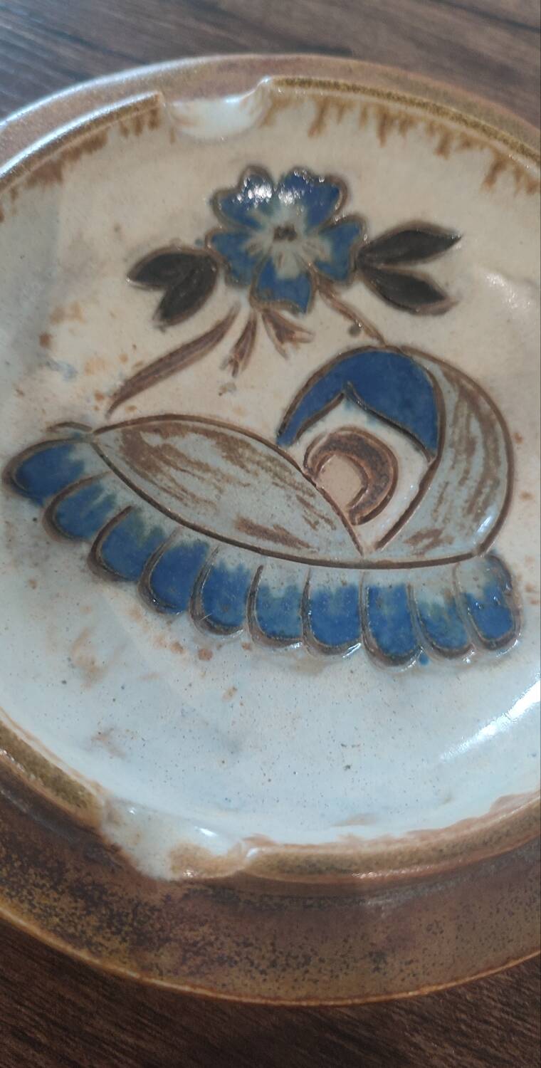 Child's plate signed Dubois stoneware from Bouffioulx
