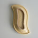 Beige and off-white ceramic ravier