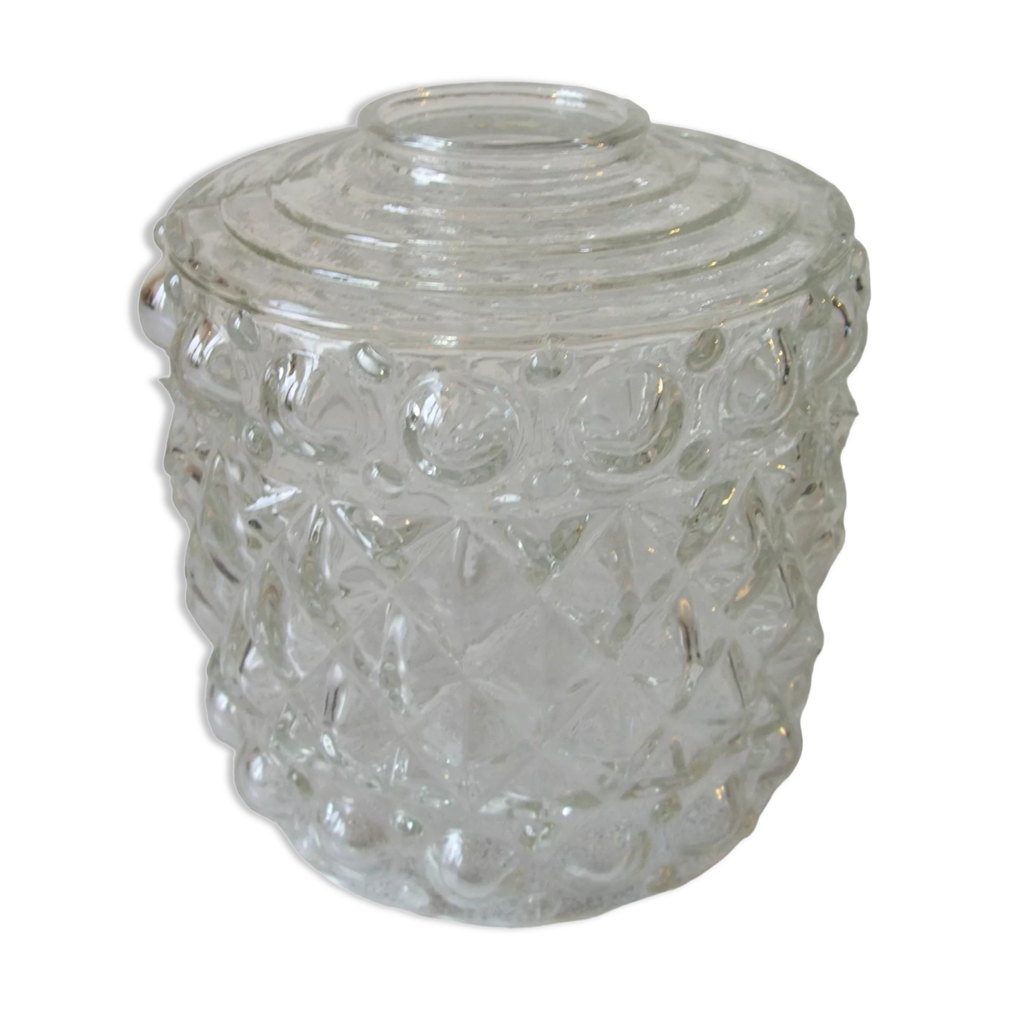 Old Tulip Globe Glass Lampshade Relief Decoration Lamp Bedside Light