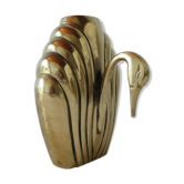 Brass Swan wall vase