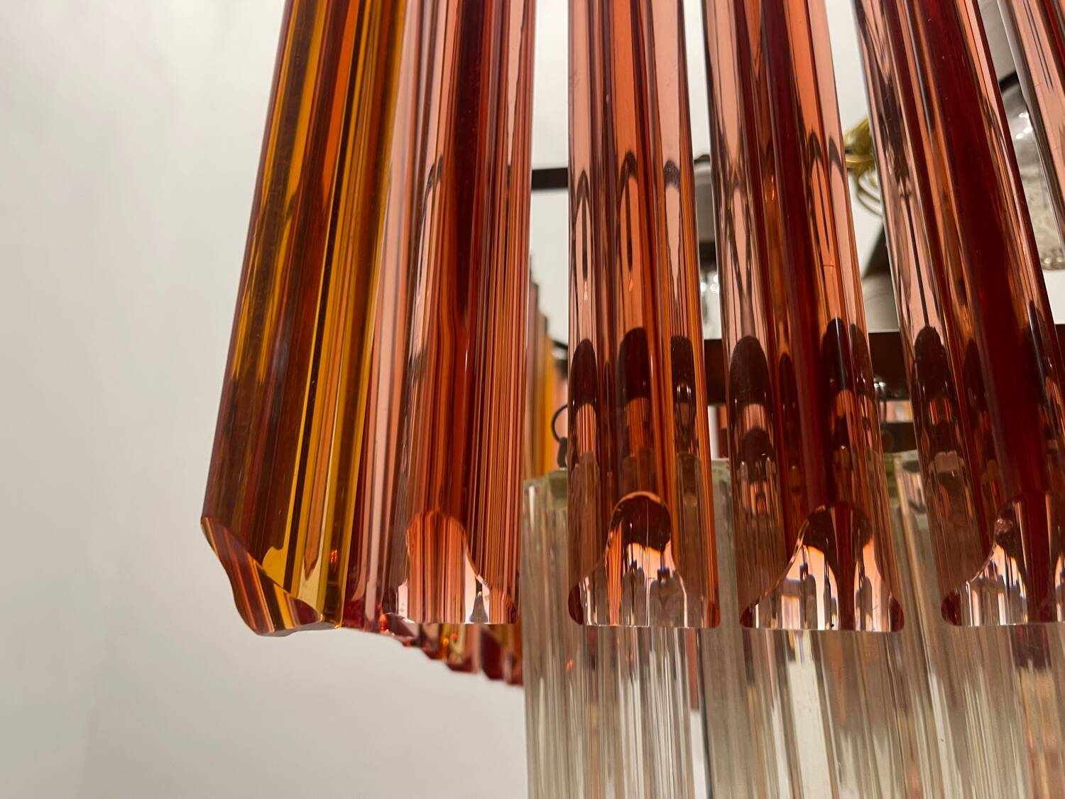 Murano Glass Prism Triedri Chandelier 1970’s