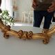 Antique baroque rococo mirror in gilded wood 77*47 cm
