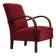 1950s, Danish art deco armchair, original red furniture wool, beech wood.