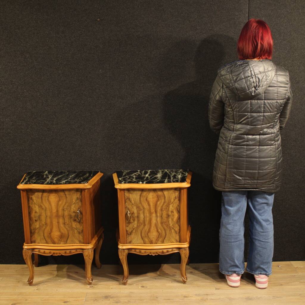 Paire de tables de chevet italiennes du 20e siècle