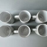 6 ceramic mugs signed Grandjean Jourdan, Vallauris