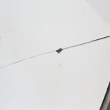 Oval mirror in art deco brass, Italy 1940s.