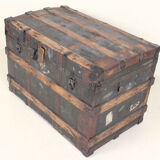 Wood and metal chest from the beginning of the twentieth