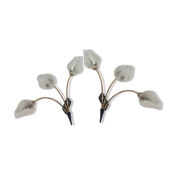Paire d'appliques des années 50-60
