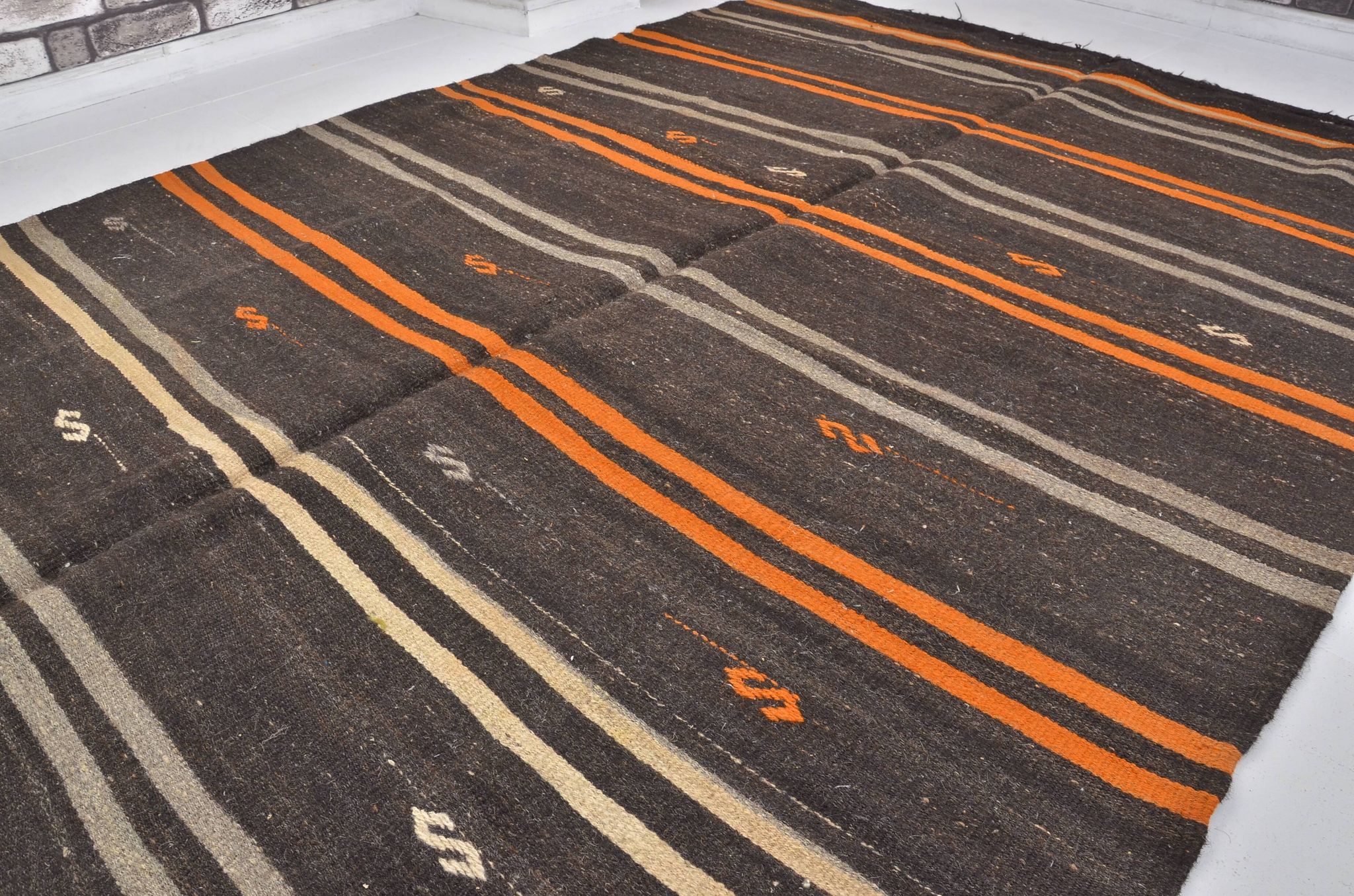 Oushak Organic Vintage Kilim Rug sku  1692