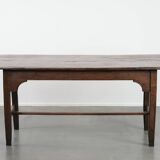 Antique English oak dining table from the 18th century for 4 to 6 people