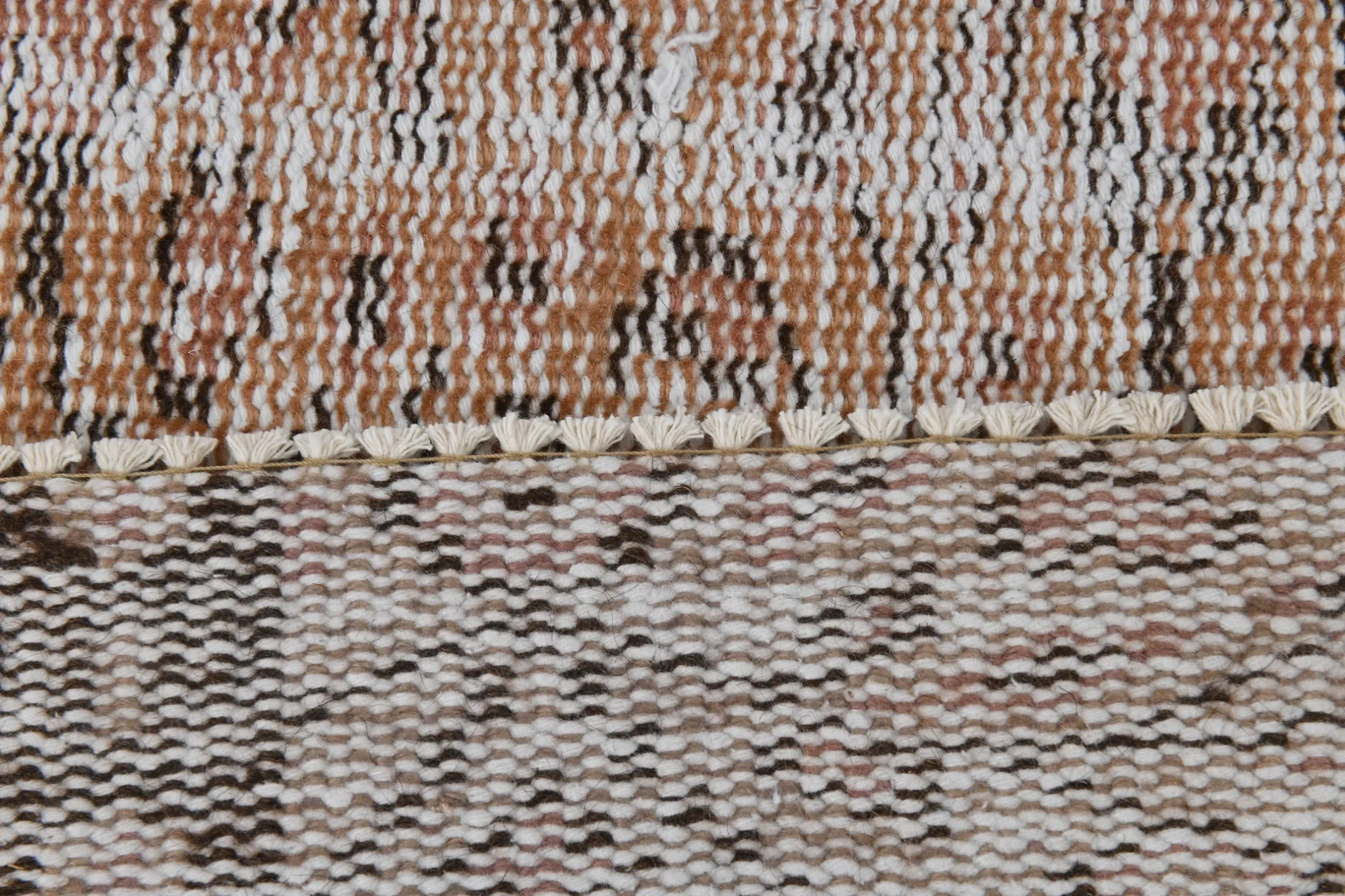 Terracotta & Rust Brown Floral Persian Rug, Turkish Vintage Antique Carpet