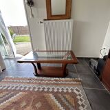 Coffee table in wood and tempered glass Antoine Motard