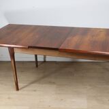 Scandinavian extendable rosewood dining table, 1960s