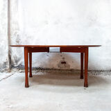 Oval cherry console table Model Babe by Vico Magistretti for De Padova Italia Year 1988