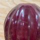 Grand vase en verre transparent violet rose