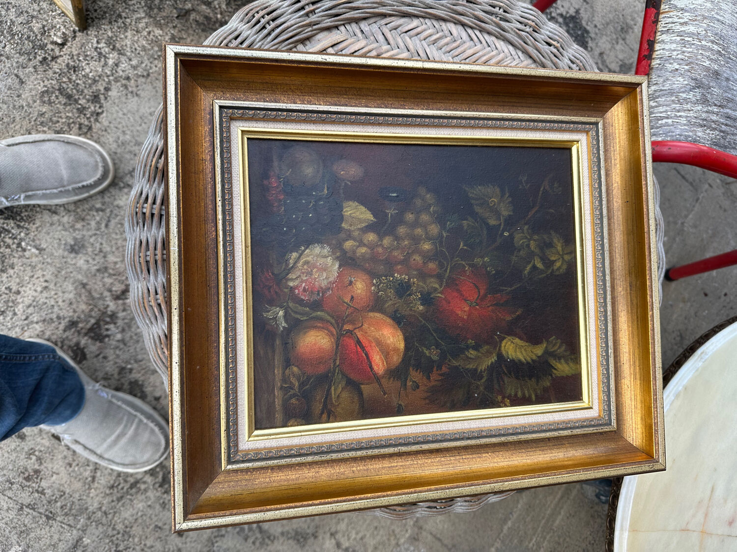 Oil on panel still life