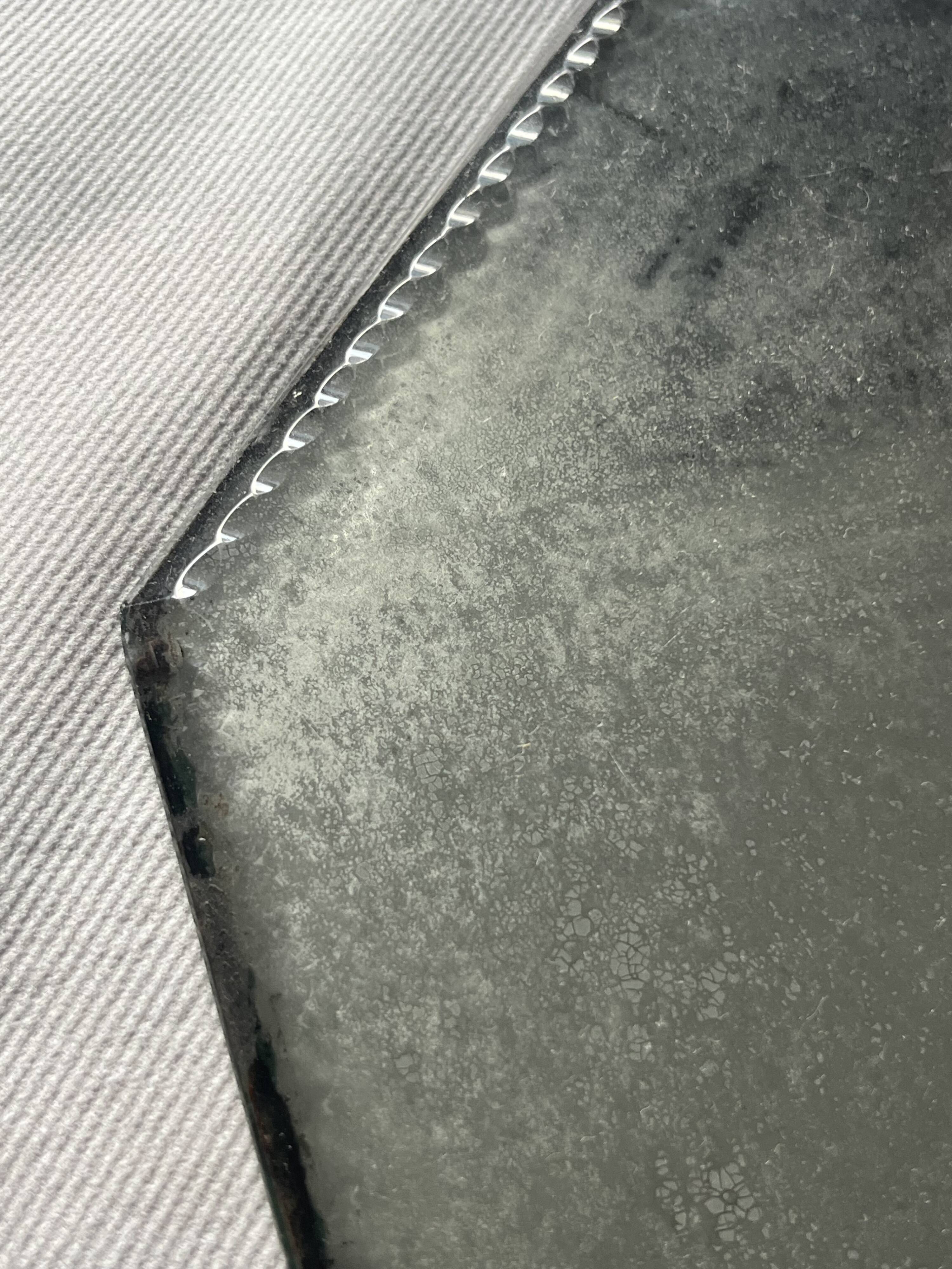 Mirror, antique octagonal tray.