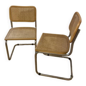 Paire de chaise Cesca b32 Marcel Breuer