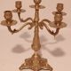 Pair of 5-burner bronze candlesticks