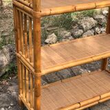 Vintage rattan library