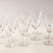 Set of 6 chiseled glasses, 2 sizes