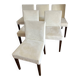 6 Ligne Roset chairs in ivory alcantara.