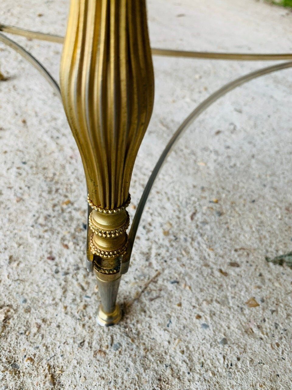 Coffee table in green marble and brass circa 50/60