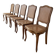 Lot de 6 chaises anciennes en bois et cannage