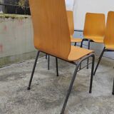 4 chaises vintage bois courbé
