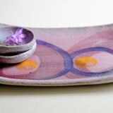 Sandstone cup abstract decor unique piece signed 70s/80s