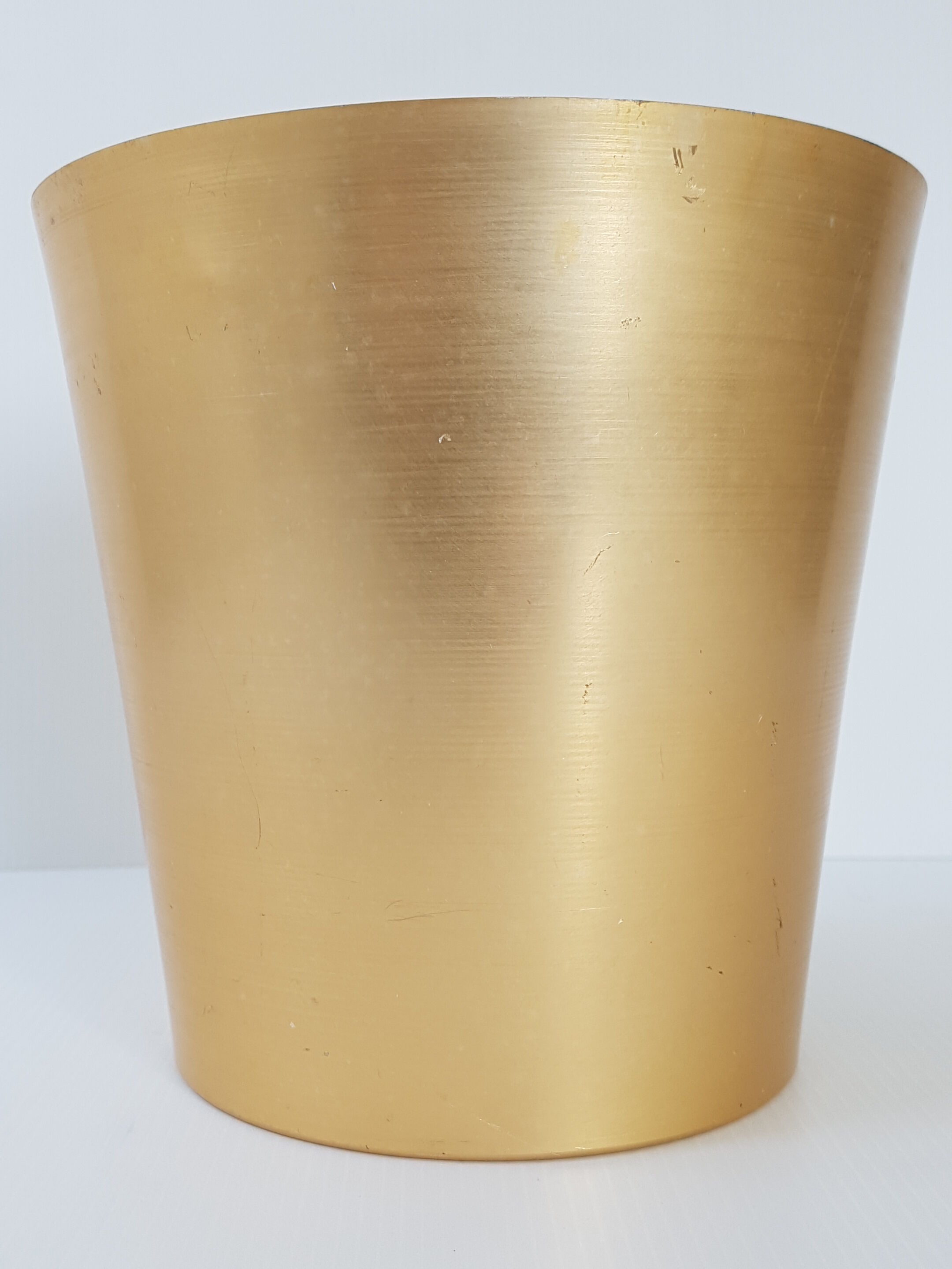 Vintage gold metal basket 1960