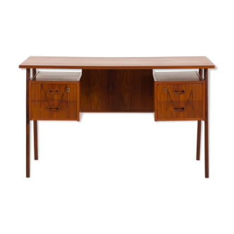 Danish teak mid century double sided desk, 60s