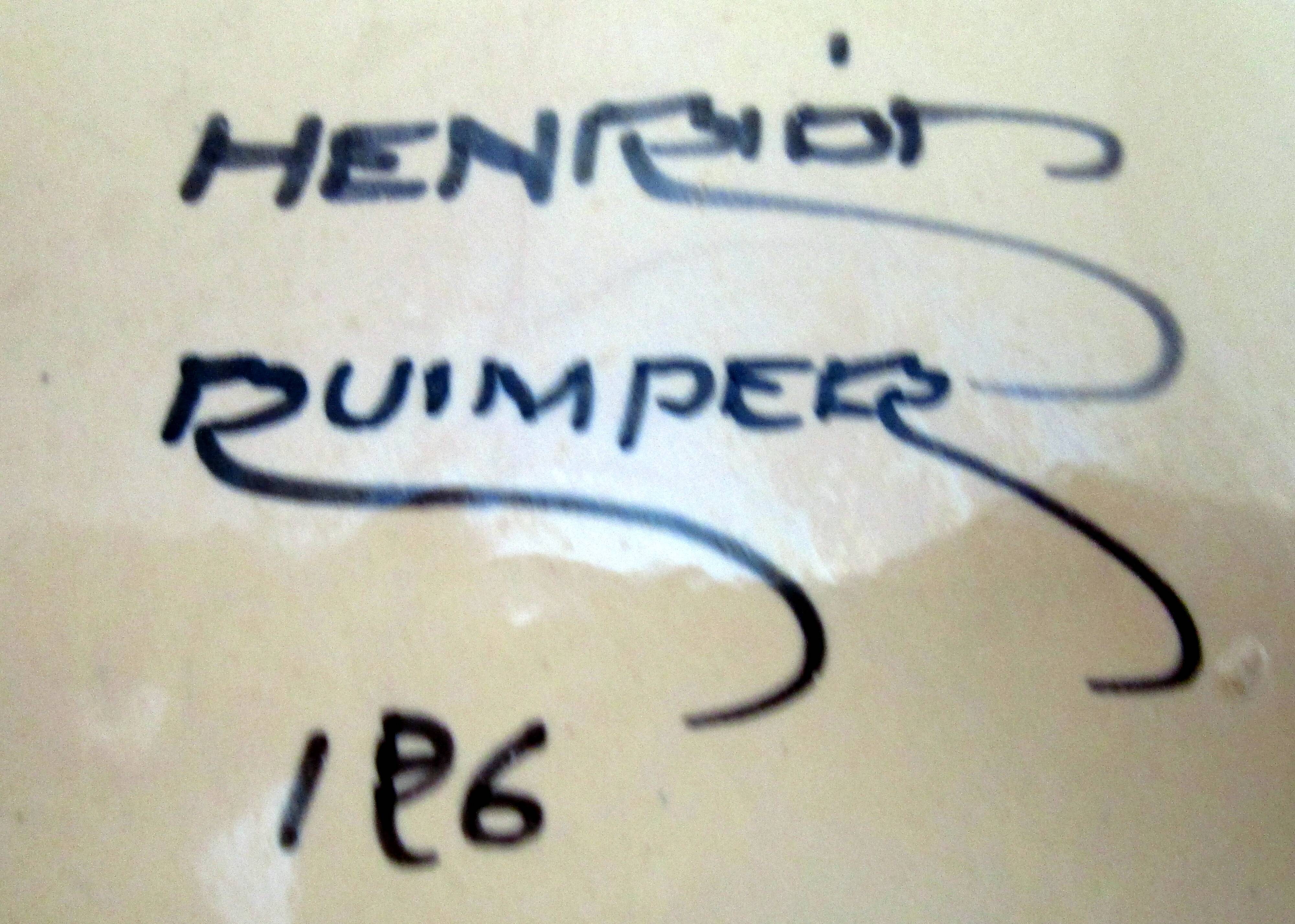 Large earthenware dish from Quimper