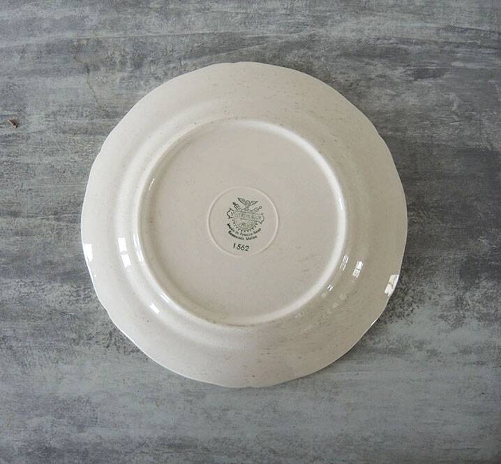 3 Old Villeroy & Boch Earthenware Dessert Plates - 1562 - Peony