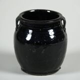 Hú - Pot à confit chinois émaillé noir n°7