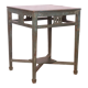Old art deco console in original blue patina burmese teak
