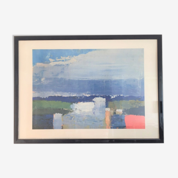Stael's Nicales framed poster "Landscape of the noon, 1953"