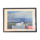 Stael's Nicales framed poster "Landscape of the noon, 1953"