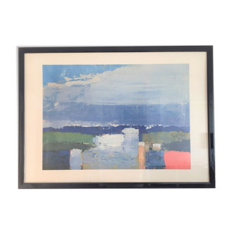 Stael's Nicales framed poster "Landscape of the noon, 1953"