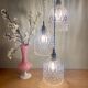 Vintage glass triple globe waterfall pendant light