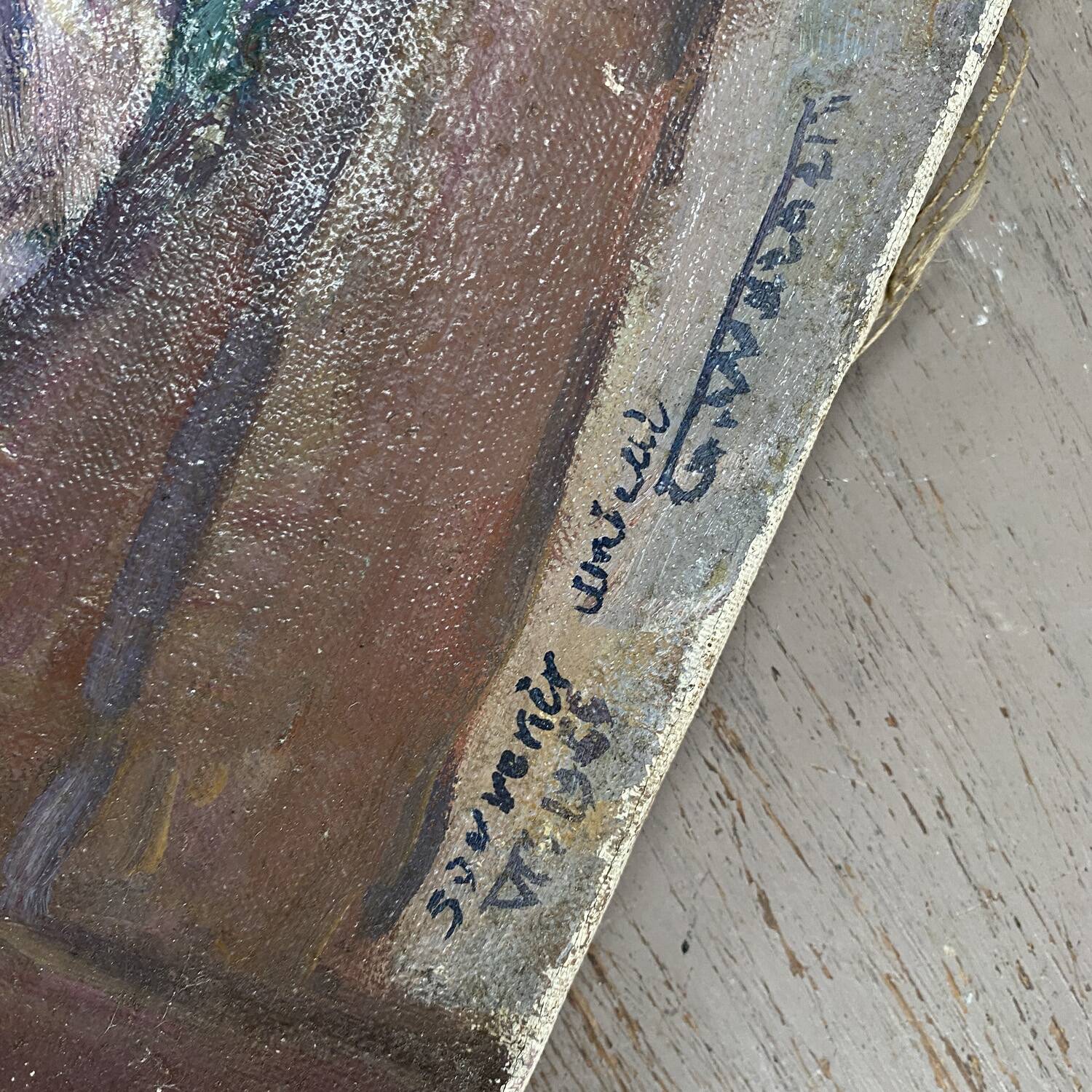 Painting 1966 "A woman at her window"