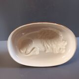 Lion earthenware terrine mold