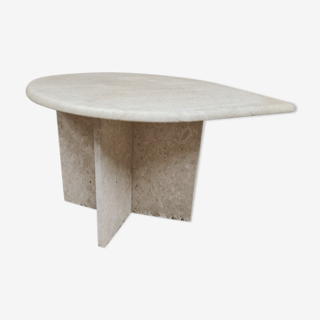 Table basse travertin forme goutte