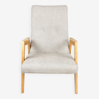 Beige danubio vintage design chair 1970s